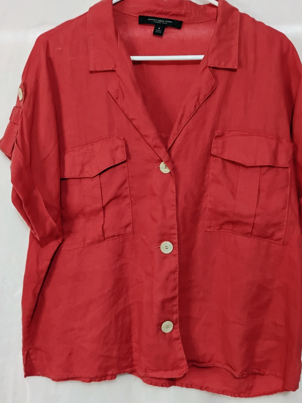 Marc New York Red Button-Down Pocket Shirt